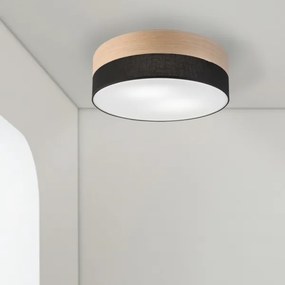 Mennyezeti lámpa SIRJA WOOD 2xE27/15W/230V átm. 45 cm fekete/tölgy