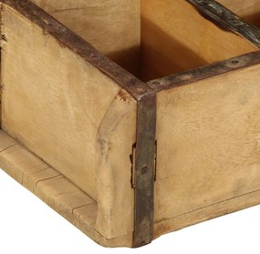 Tálcák 4 db 30x14x9 cm Szilárd Fa Újrahasznosított