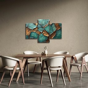 Kép - Zöld-arany festés (90x60 cm)