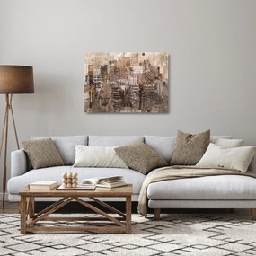 Kép - absztrakció barna tónusokkal (üvegen) (70x50 cm)