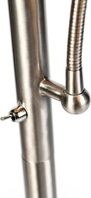 Okos állólámpa acélból fehér árnyékolóval, beleértve a Wifi A60-at és az E14-et - Retro