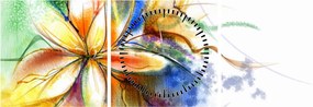 Kép - Virág (órával) (90x30 cm)