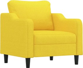 vidaXL világossárga szövet kanapéfotel 60 cm