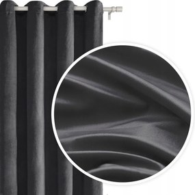 Velvet készfüggöny 140x250 velúr grafit