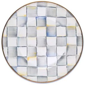 Zománcozott evőtányér "Sterling Check" 25,4 cm - MacKenzie-Childs
