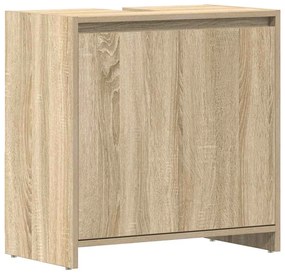 Sonoma tölgy színű szerelt fa fürdőszobaszekrény 60x33x61 cm
