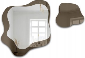 Mocha Creme szabálytalan tükör szett barna lapon 146x100