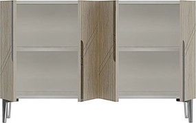 Evva 120 - White, Travertine, Silver