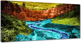 Festmények 180x90 Hegyi táj Tájkép