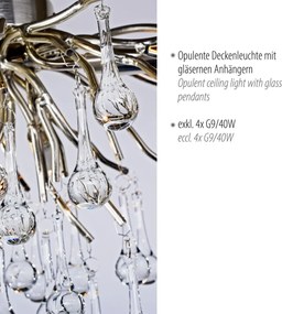Paul Neuhaus glamour modern mennyezeti lámpa icicle acél pln8090-55