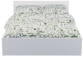 Pietro II NEW Kétszemélyes ágykeret 140x200, ágyráccsal Fehér