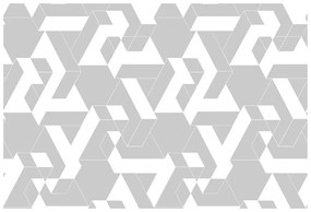 Tapéta szürke-fehér kirakók mintája