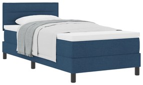 Box Spring Ágy Matraccal Kék 90x200 cm Szövet