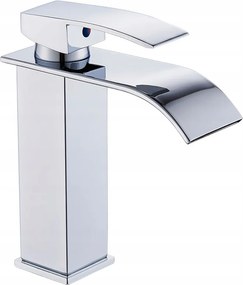 Álló Mosdó Csaptelep Króm Csaptelep Cubic Vízesés Zuhatag