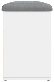 fehér szerelt fa cipőtároló pad 82 x 32 x 45,5 cm