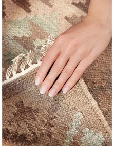 Világoskék-bézs kétoldalas kézi szövésű gyapjú futószőnyeg 60x190 cm Kamal Dune – Nouristan