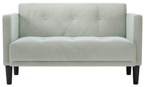 világosszürke bársony loveseat kanapé 111 cm