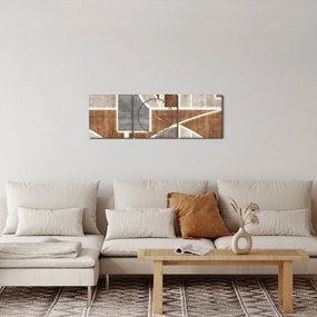 Kép - Alakzatok (órával) (90x30 cm)