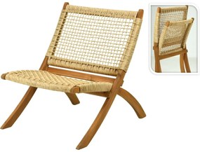 Relax összecsukható fotel, akáciafa, 78 x 63 x magasság 73 cm