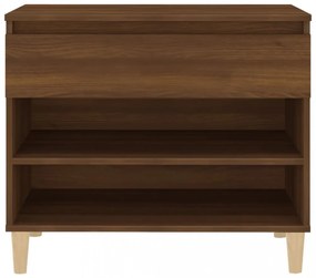 barna tölgy színű szerelt fa cipősszekrény 70x36x60 cm