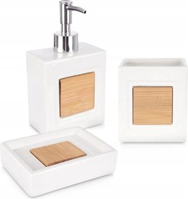 Fürdőszoba szett Exkluzív Dolomit adagoló Fehér Orion 3 db-os