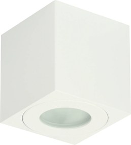 IP65 Hermetikus Lámpatest Falra Szerelhető Tubus Négyzet GU10 Fehér