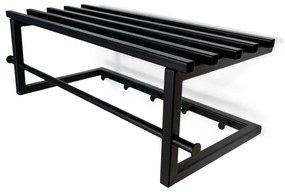 Fekete fém fali fogas polccal Marco – Spinder Design