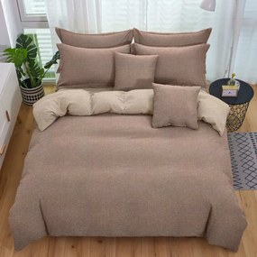 MOLLIA - krepp lapok SÖTÉTBARNA 140x200 cm 3 Szett Csomag Ágynemű mérete: 140x200 cm, A csomag tartalma: 3 Készletcsomagolás