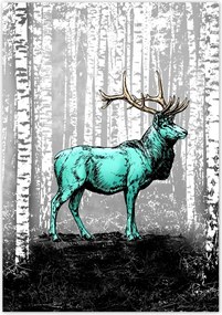 Poszterek 70x100 Szarvas Nyírfa Erdő