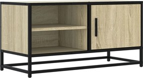 vidaXL sonoma tölgyszínű szerelt fa és fém TV-szekrény 80x34,5x40 cm