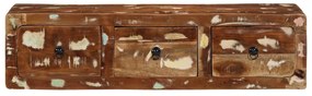 tömör újrahasznosított falra szerelhető TV-szekrény 100x32x25cm