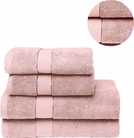 4 db-os fürdőlepedő szett 2x70x140 2x50x100 Színes pamut 500g szállodai