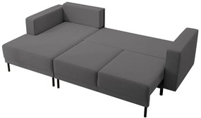 Sarokkanapé Rodriguez mini (B) (világos szürkés fekete + fekete). 1099550