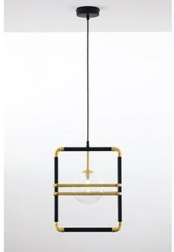 Jupiter 2028 - Csillár zsinóron FIORI 1xG9/10W/230V fekete/arany/átlátszó