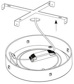 Eglo 97271 - Fényerőszabályozható LED mennyezeti lámpatest FUEVA 1 1xLED/25W/230V 3000K