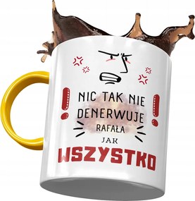 Sárga bögre Raffael Barát Barátnak Ajándék Nyomtatott Fotóval