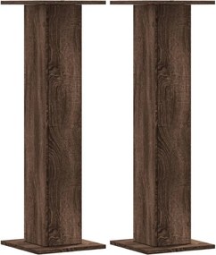 vidaXL 2 db barna tölgy színű szerelt fa hangszóróállvány 30x30x95 cm