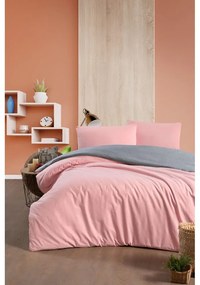 Lazacszínű-szürke kétszemélyes-hosszabbított pamut ágyneműhuzat lepedővel 200x220 cm – Mila Home