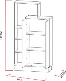 Gupse konyhaszekrény, fehér, 90 cm