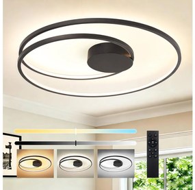 Brilagi - LED dimmelhető mennyezeti lámpa TWISTER LED/105W/230V átm. 100 cm fekete + távirányító