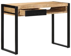 Tömör nyers mangófa íróasztal 100x50x75 cm