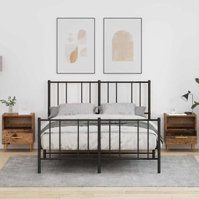 Éjjeli asztal fiókkal 2 pcs Régi fa 40 x 35 x 47.5 cm Faanyag