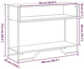 fekete szerelt fa tálalóasztal 100 x 35 x 74,5 cm