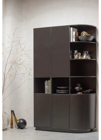 Fekete borovi fenyő nappali bútor szett 356x210 cm Finca – WOOOD