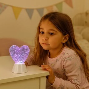 Rabalux 76040 - LED RGB dekorációs lámpa SPARKLY LED/0,8W/3xAA szív alakú