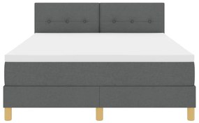 Box Spring Ágy Matraccal Sötétszürke 140x200 cm Szövet