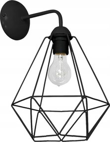 Fali lámpa Basket Black Milagro 1xE27 IP20 fekete