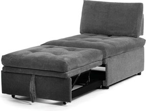 Rozkládací křeslo, šedá, látka, ASB-C3410 GREY2