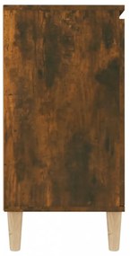 füstös tölgy színű szerelt fa tálalószekrény 101 x 35 x 70 cm