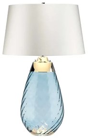 Elstead LENA-TL-L-BLUE-OWSS-LED Asztali lámpa LENA 1xE27/40W/230V 74cm kék/fehér